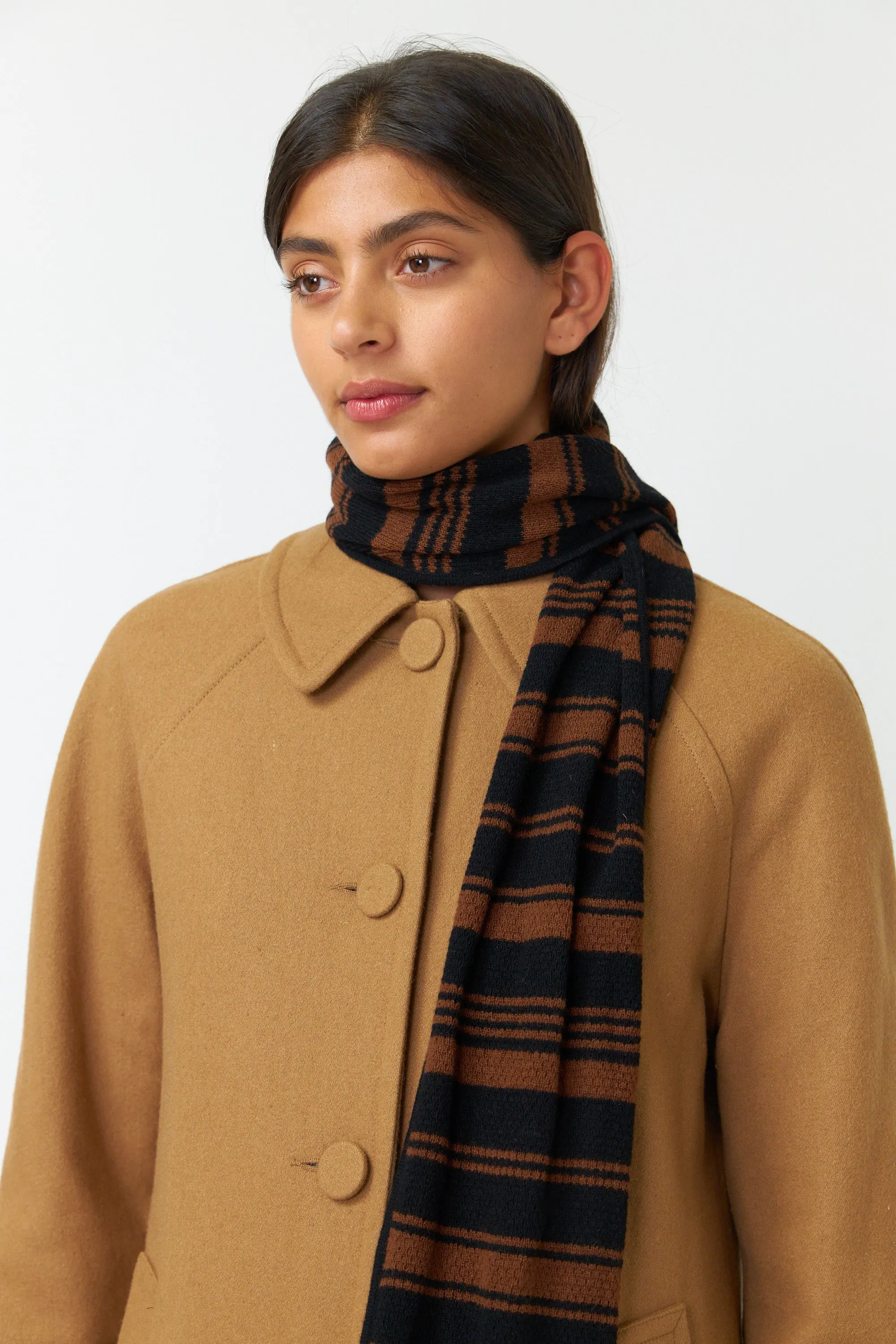 Waffle stripe scarf