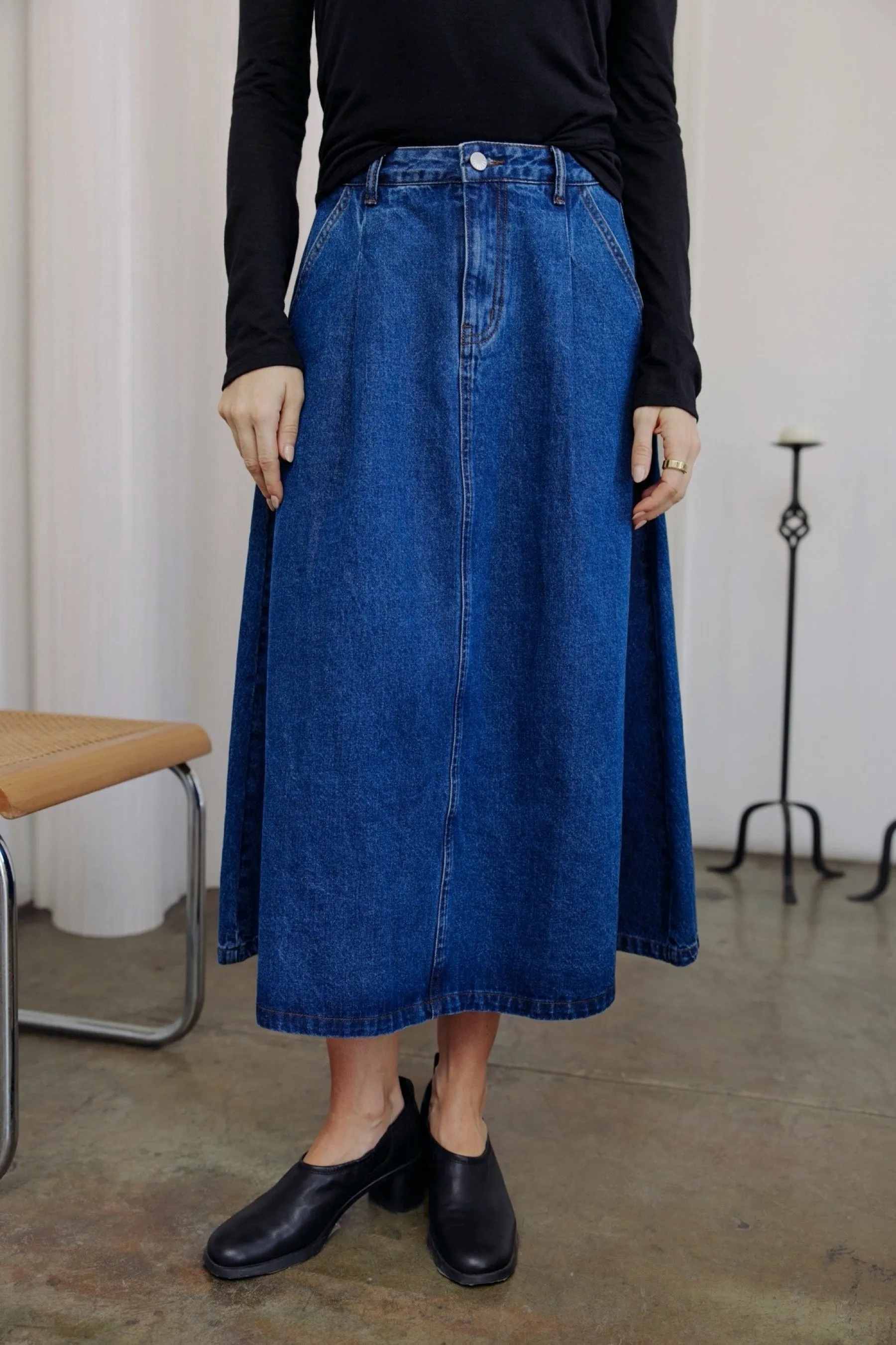 Washed Blue Bonnie Skirt