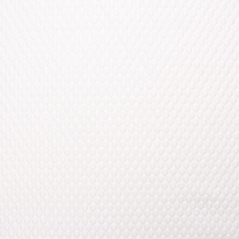 White Hexagonal Jacquard Microfibre