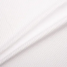 White Hexagonal Jacquard Microfibre