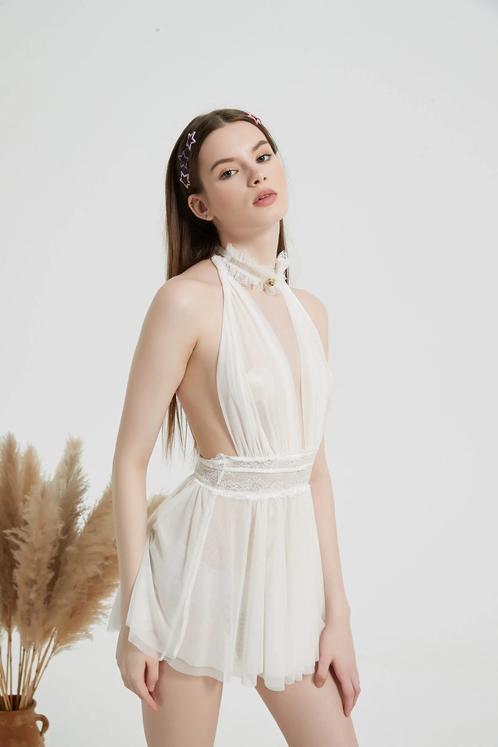 White Sexy Alluring Night Dress