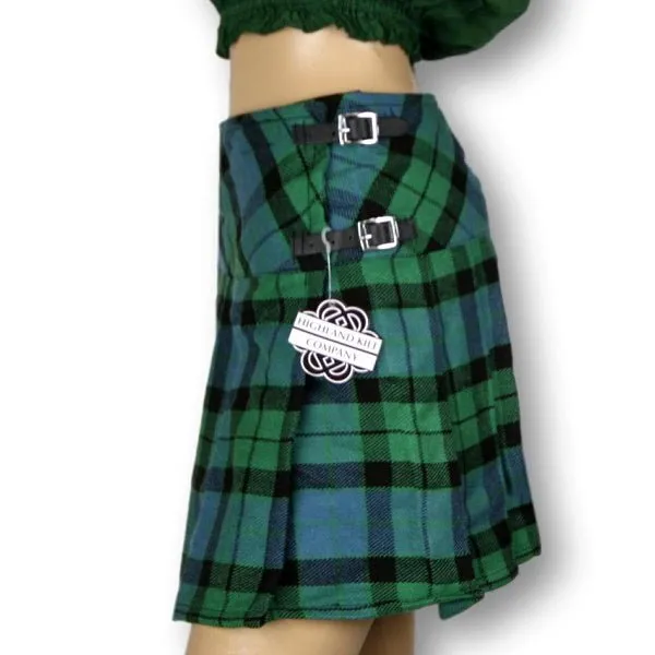 Women's Billie Kilt Mini Skirt MacKay Ancient