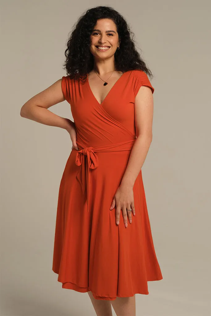 Wrap Dress - Flame