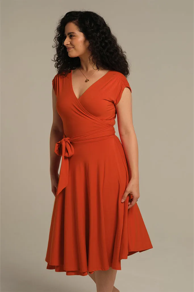 Wrap Dress - Flame