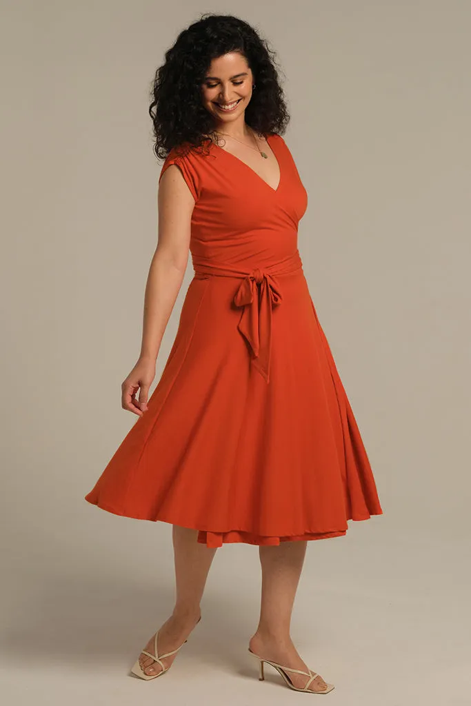 Wrap Dress - Flame