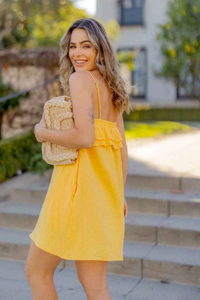 Yellow Babydoll Dress